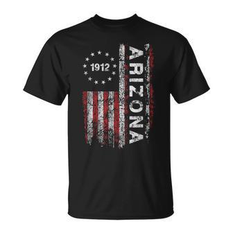 Arizona State Us Flag Vintage For Youth T-Shirt | Mazezy