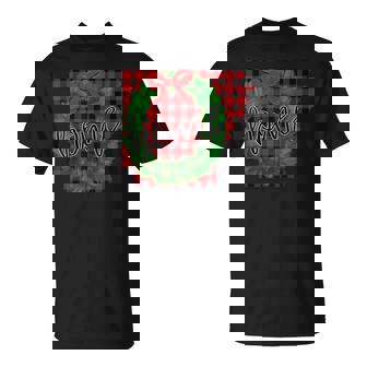 Arkansas Buffalo Plaid Christmas Home Wreath Retro T-Shirt | Mazezy