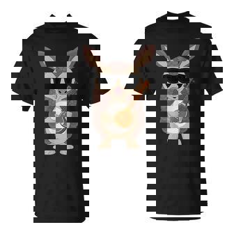 Armadillo Wearing Sunglasses Playing Sitar Sitarist T-Shirt | Mazezy