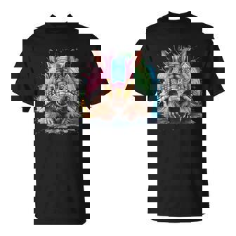 Armadillo Woman Colorful Watercolor Armadillo T-Shirt | Mazezy