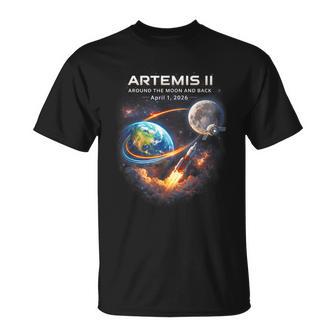 Artemis Ii Rocket Space Launch Back To The Moon Mission 2026 T-Shirt - Thegiftio
