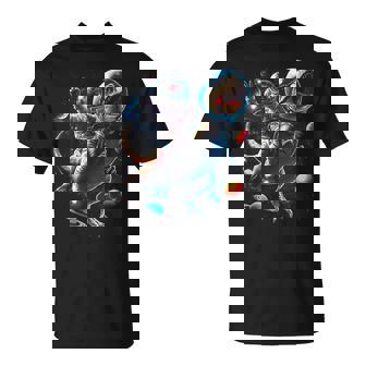 Astronaut Dinosaur T Rex Outer Space Science Galaxy Universe T-Shirt | Mazezy