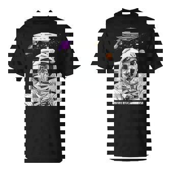 Astronaut Shocked By Ufo – Space Adventure Idea T-Shirt - Monsterry