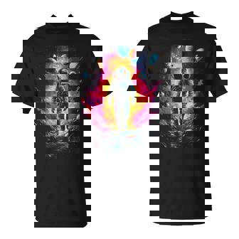 Astronaut Walking In Galaxy Outer Space Explorer Science T-Shirt | Mazezy