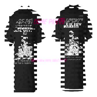 ATV Four Wheel Come Pretty Leave Muddy Real Girls Adventure Tank Top T-Shirt | Mazezy