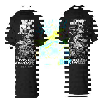 Aunt Of The Birthday Boy Monster Truck Dinosaur Party T Rex T-Shirt - Monsterry