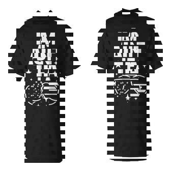 Aunt Tifa Patriotic Sunglasses Vintage American Flag T-Shirt | Mazezy