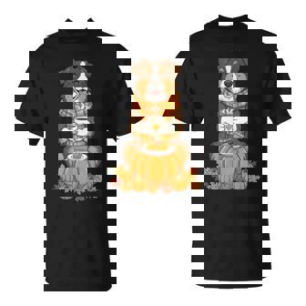 Australian Shepherd Autumn Thanksgiving Kids T-Shirt | Mazezy