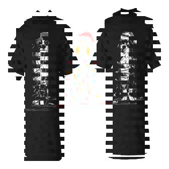 Australian Shepherd Christmas Graphics Dog Lights Aussie T-Shirt | Mazezy