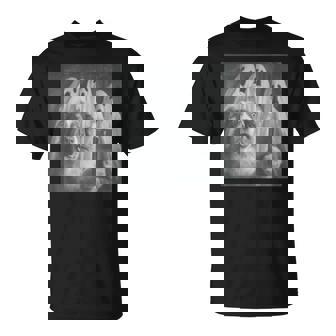 Australian Shepherd Selfie Ghost Halloween T-Shirt | Mazezy