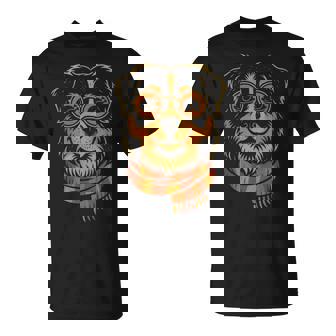 Australian Shepherd Thanksgiving Dog Turkey Glasses T-Shirt | Mazezy