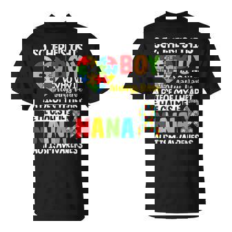 Autism Awareness Nana Autistic Heart Proud Autism Grandma T-Shirt - Thegiftio