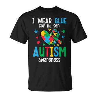 Autism Awareness Wear Blue For My Son Asd Mom Dad Women T-Shirt | Mazezy