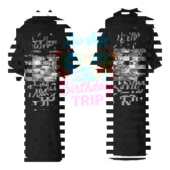 Aw Ship It's A Birthday Cruise Girls Trip 2025 Girls Weekend T-Shirt | Mazezy