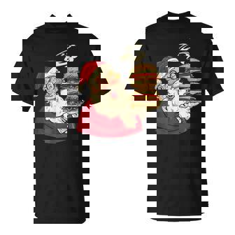 Awesome Hamburger Santa Claus Costume For Christmas Burger T-Shirt | Mazezy