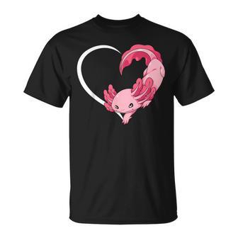 Axolotl Für Damen Mädchen Kinder Axolotl Herz T-Shirt - Geschenkecke