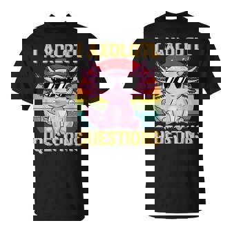 I Axolotl Questions Shirt Kids Cute Retro Sunglasses T-Shirt | Mazezy