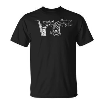 Axophoniste Jazz Musicien Notes De Musiqueaxophone T-Shirt - Cadeauxyz