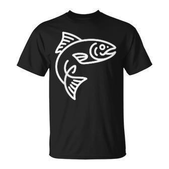 Badge Minimalisteaumon En Forme De Poisson T-Shirt - Cadeauxyz