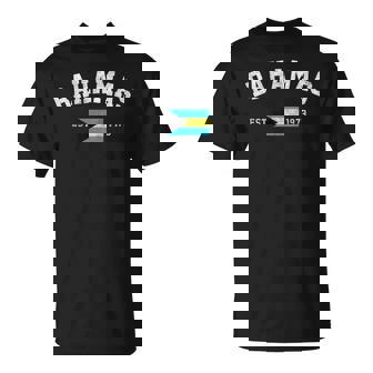 Bahamas Est 1973 Bahamian Flag Independence Day T-Shirt | Mazezy