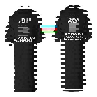 Baku Azerbaijan Flag City Country Nation T-Shirt | Mazezy