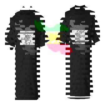 Bandera De León Yol De Irán Diseño Deímbolo Del Patrimonio Persa Camiseta unisex - Regaloses