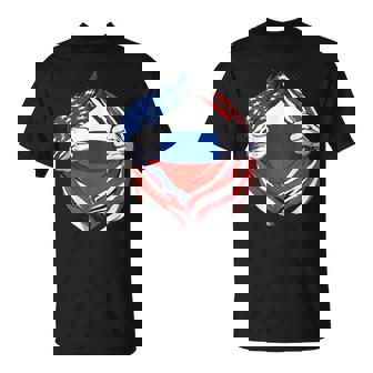 Bandera De Rusia Americana Orgullosa De Mi Herencia Rusa Camiseta unisex - Regaloses