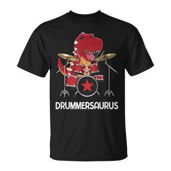 Baquetas Músico Trex Dinosaurio Baterista Baterista Camiseta unisex - Regaloses