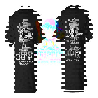 Baseball 8 Years Old Since 2018 Ice Cream 8Th Birthday Boys T-Shirt - Monsterry