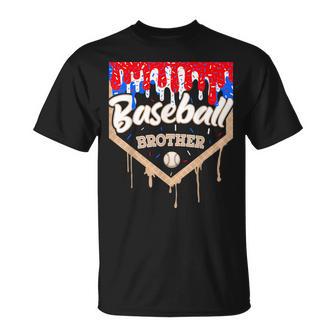 Baseball Drip Brother Ice Cream Home Plate Baseball Sports T-Shirt - Monsterry