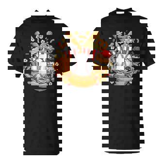 Baseball Game Lover Popcorn Food & Sports Fan Thanksgiving T-Shirt - Thegiftio