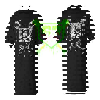 Baseball Ice Cream Drip Shamrocks 6 7 Meme St Patrick's Day T-Shirt - Thegiftio