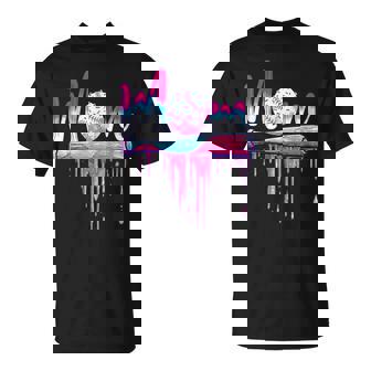 Baseball Mom Ice Cream Drip Mother's Day Baseball Mama T-Shirt - Thegiftio