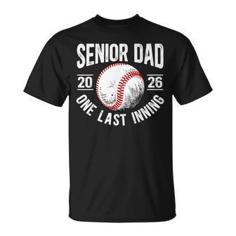 Baseball Senior Dad 2026 Last Inning Baseball Senior Father T-Shirt - Monsterry