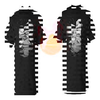 Basketball Coquette Bow Cute Basketball Player T-Shirt - Thegiftio