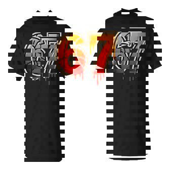 Basketball Ice Cream Drip 67 Six Seven Gen Alpha Slang T-Shirt | Mazezy