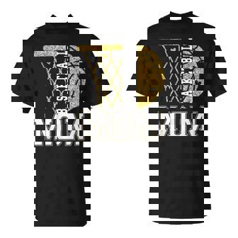 Basketball Mom Game Day Basketball Season Mama Girl Gold T-Shirt - Monsterry