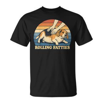 Beagle Rolling Fatties 駄洒落ジョーク 犬好き Tシャツ - Kawaiitshirt
