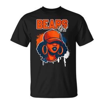 Bear Girl Black Sports Lover Afro Athletic Melanin T-Shirt | Seseable FR