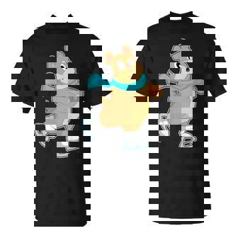 Bear Ice Skating Ice Skates Winter Sports T-Shirt | Mazezy