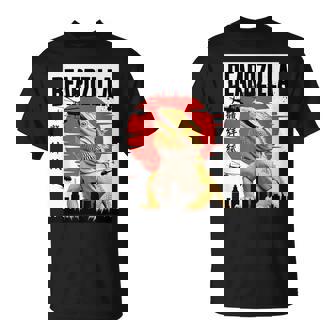 Beardzilla Bearded Dragon Art Retro Monster Lizard T-Shirt | Mazezy