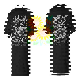 Bee And Sunflower Harmony Nature Lover T-Shirt | Mazezy