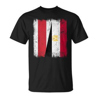 Belarus Egypt Half Flag Belarussian Egyptian Heritage T-Shirt | Mazezy