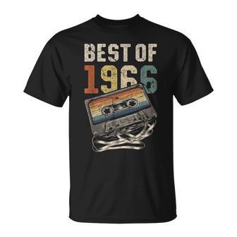 Best Of 1966 Kassette 60 Jahre Musik Retro Geburtstag T-Shirt - Geschenkecke