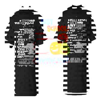 The Best Things About School Math History Lunch Recess T-Shirt - Monsterry