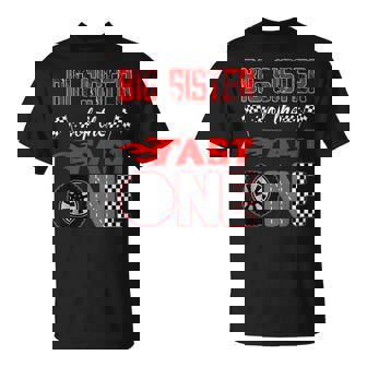 Big Sister Of The Fast One First Birthday Racing Car Family Tank Top T-Shirt | Mazezy