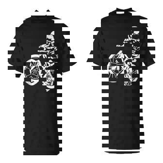 Biker Skeleton Mountain Bike T-Shirt | Mazezy