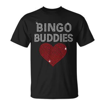 Bingo Buddies Bingo Lover Cute Heart Game Girls T-Shirt - Seseable