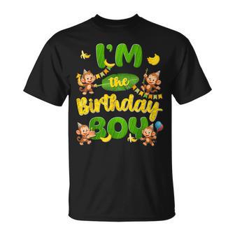 Im The Birthday Boy Monkey Group Family Matching Party T-Shirt - Thegiftio