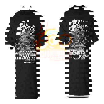 Birthday Monster Truck 8 Year Old Boys 8Th Party Born 2018 T-Shirt - Monsterry